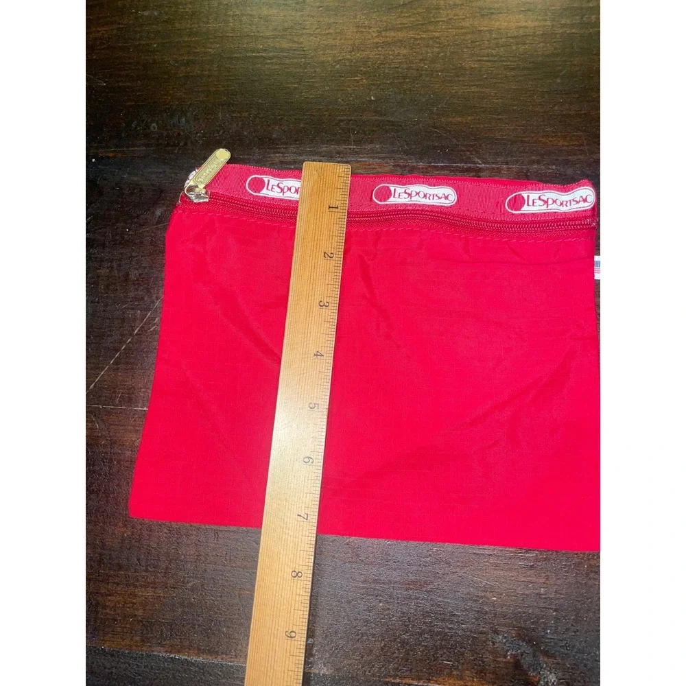 LeSportsac Red Cosmetic Pouch Travel Organizer Zippered Pouch‎